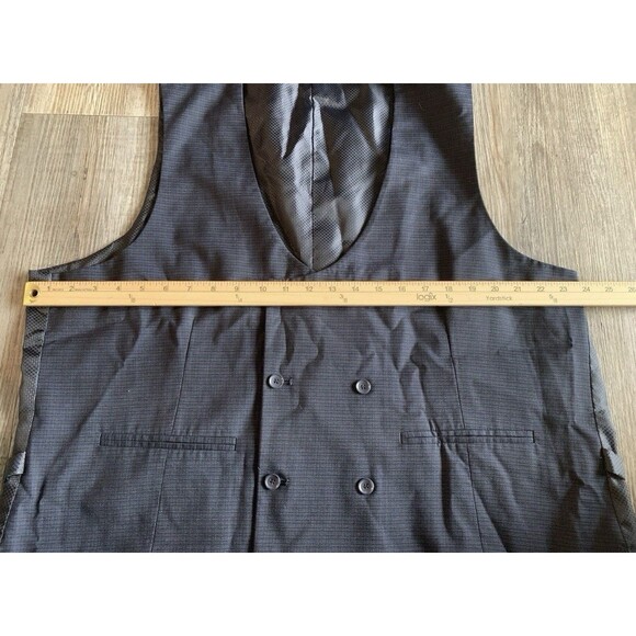 Bocaccio Navy Blue 3 Piece Dress Suit Size 2XL Pants 42” X 29” Jacket Vest - Picture 7 of 16